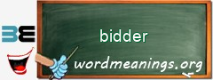 WordMeaning blackboard for bidder